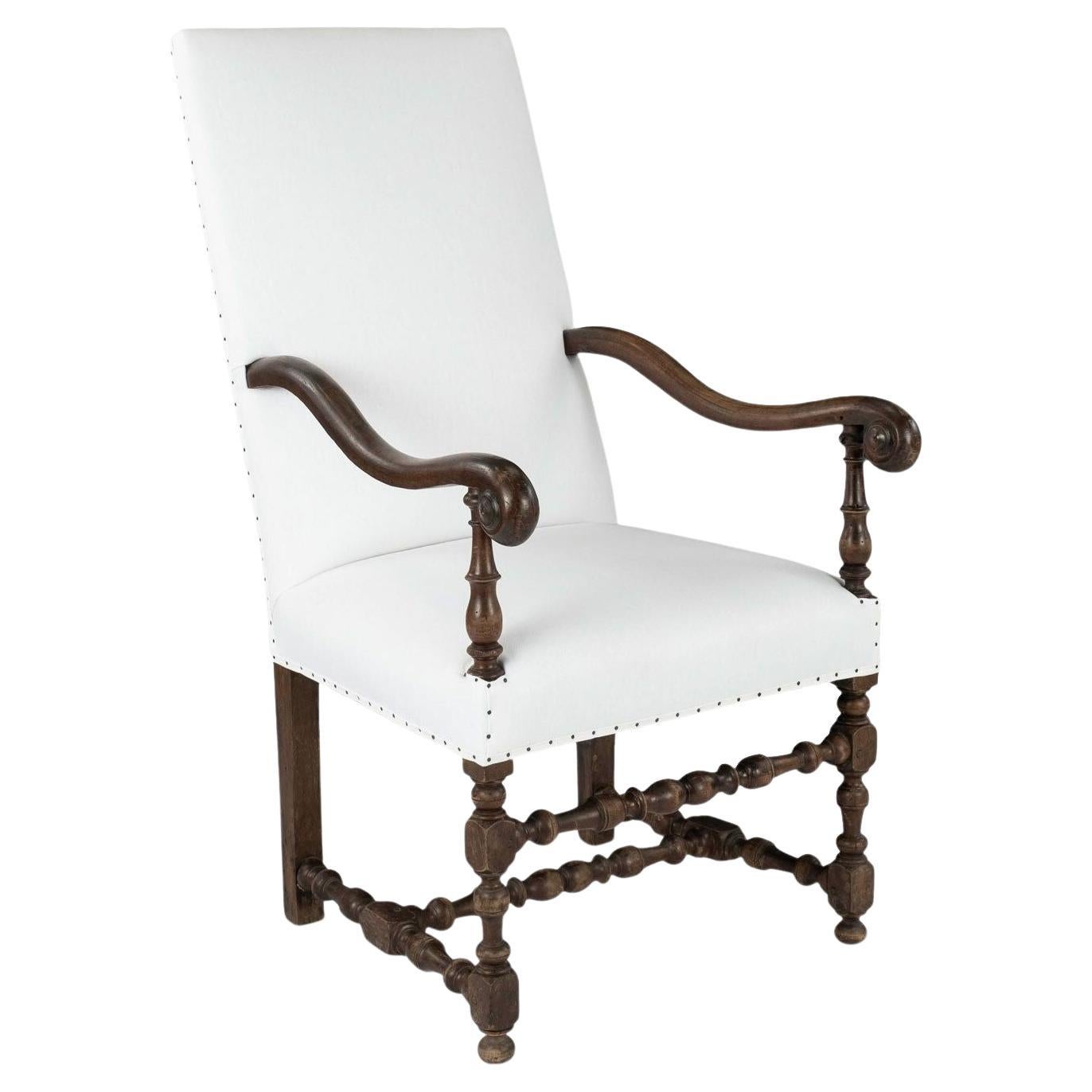 Large-Scale French Armchair For Sale