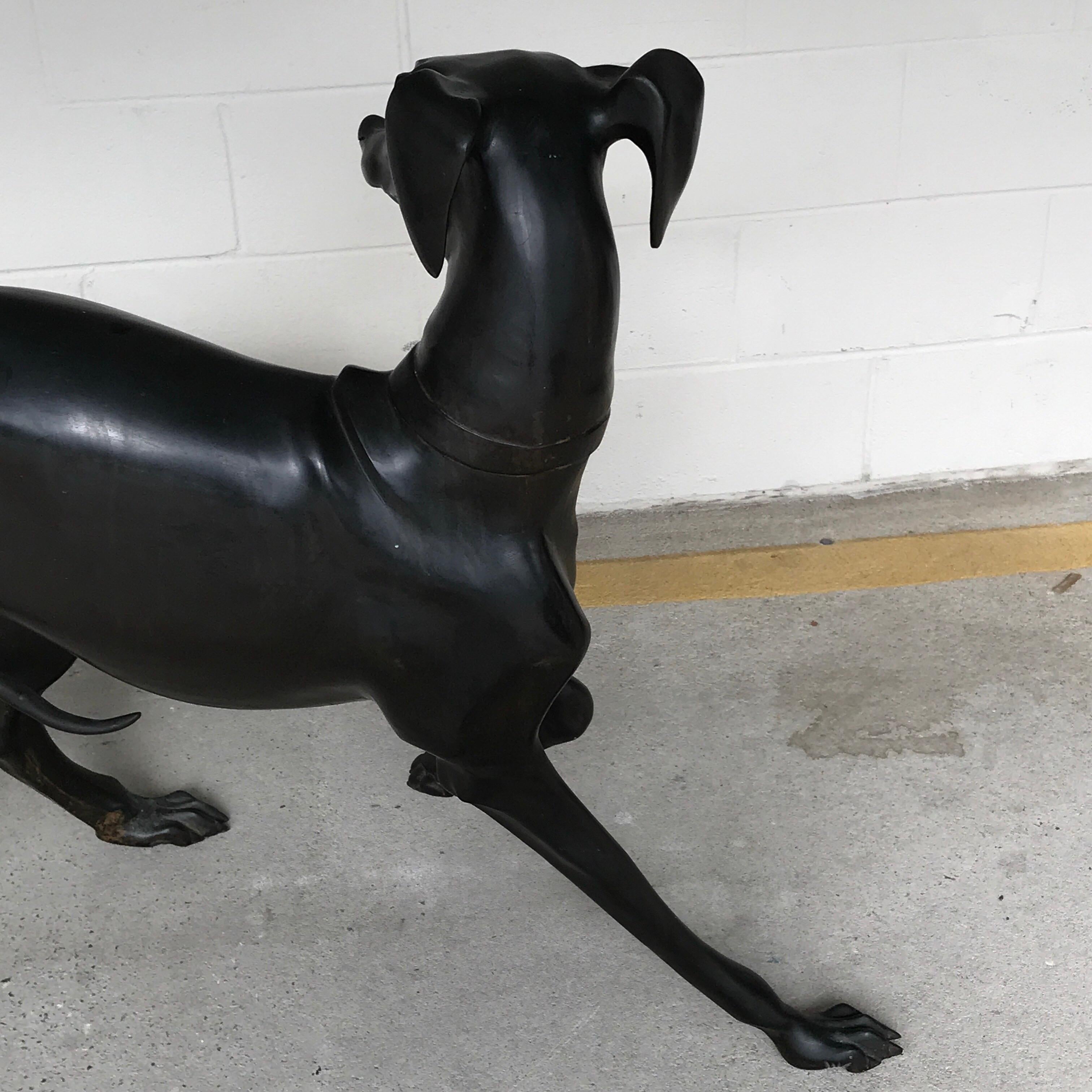Large-Scale French Bronze Whippet For Sale 4