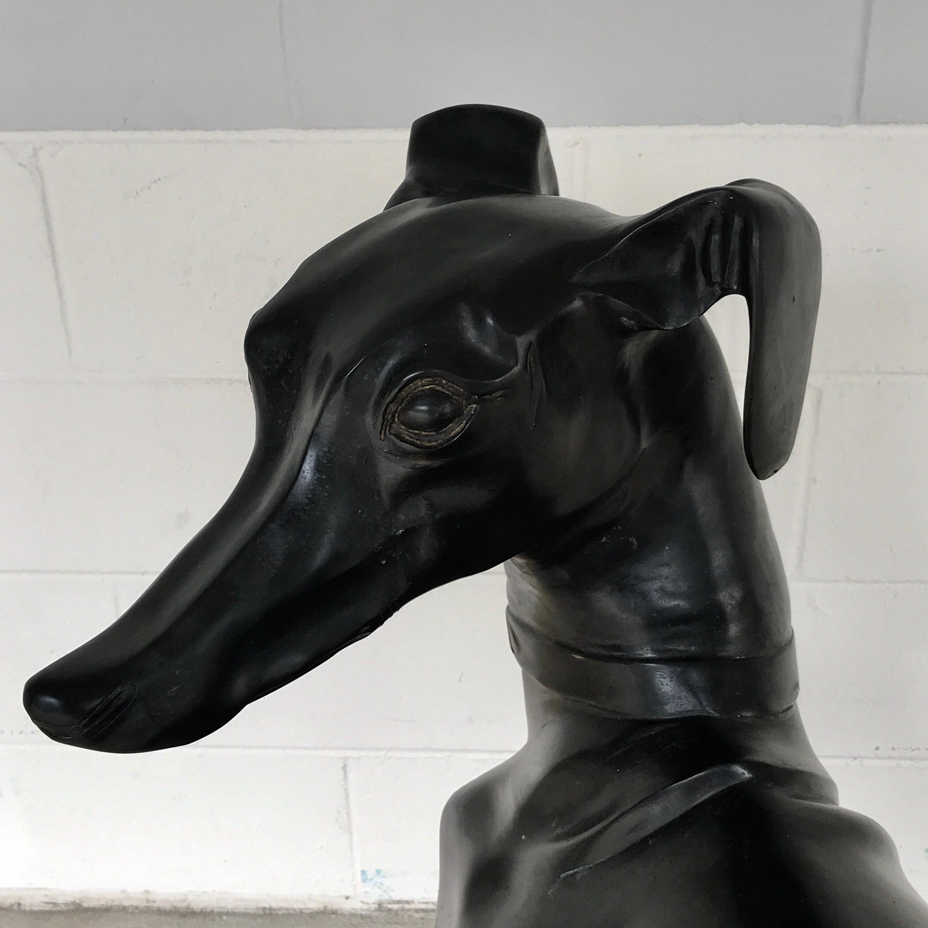 20th Century Large-Scale French Bronze Whippet For Sale