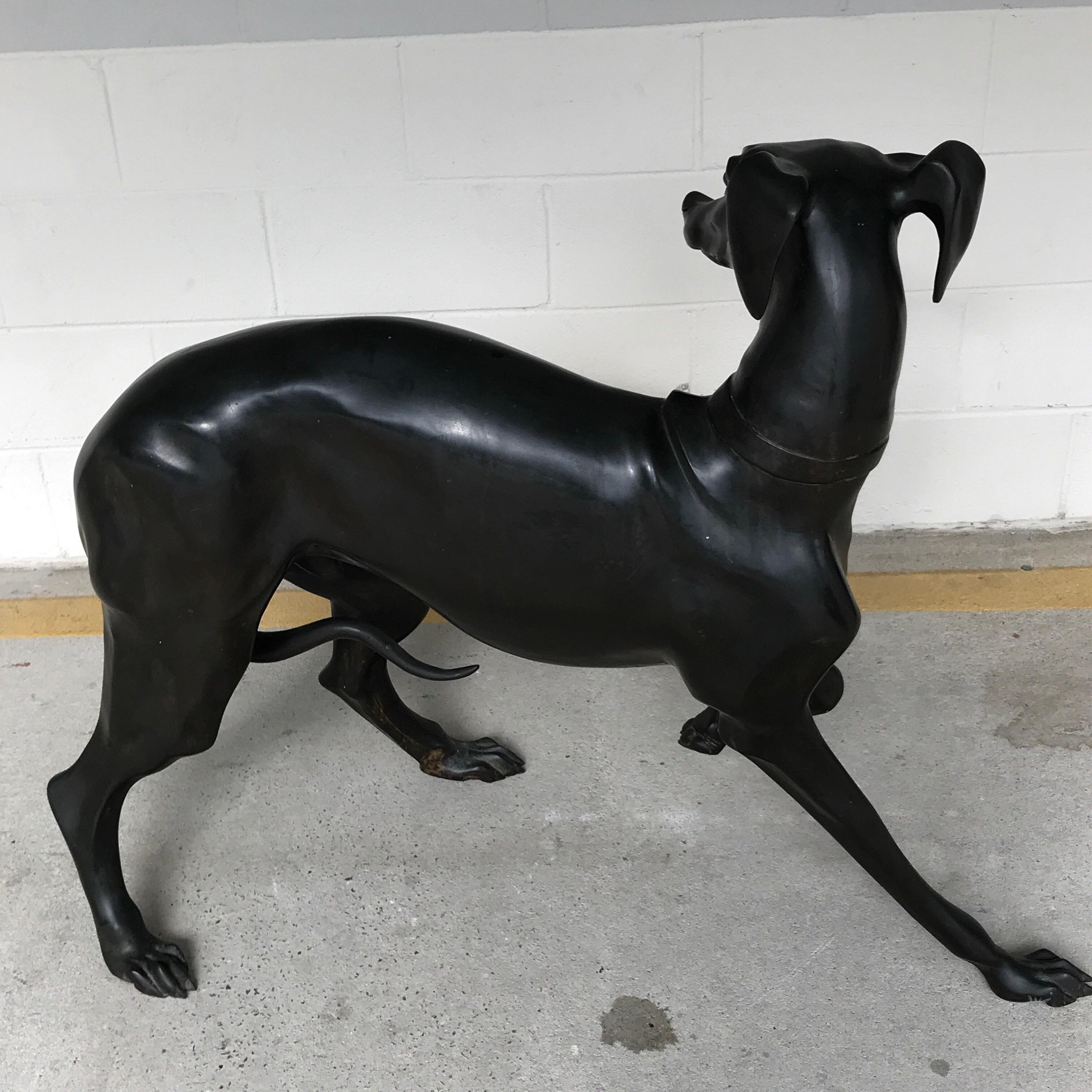 Large-Scale French Bronze Whippet For Sale 2