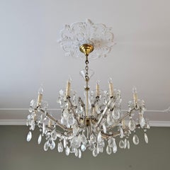 Large-Scale French Crystal Chandelier with 15 Lights