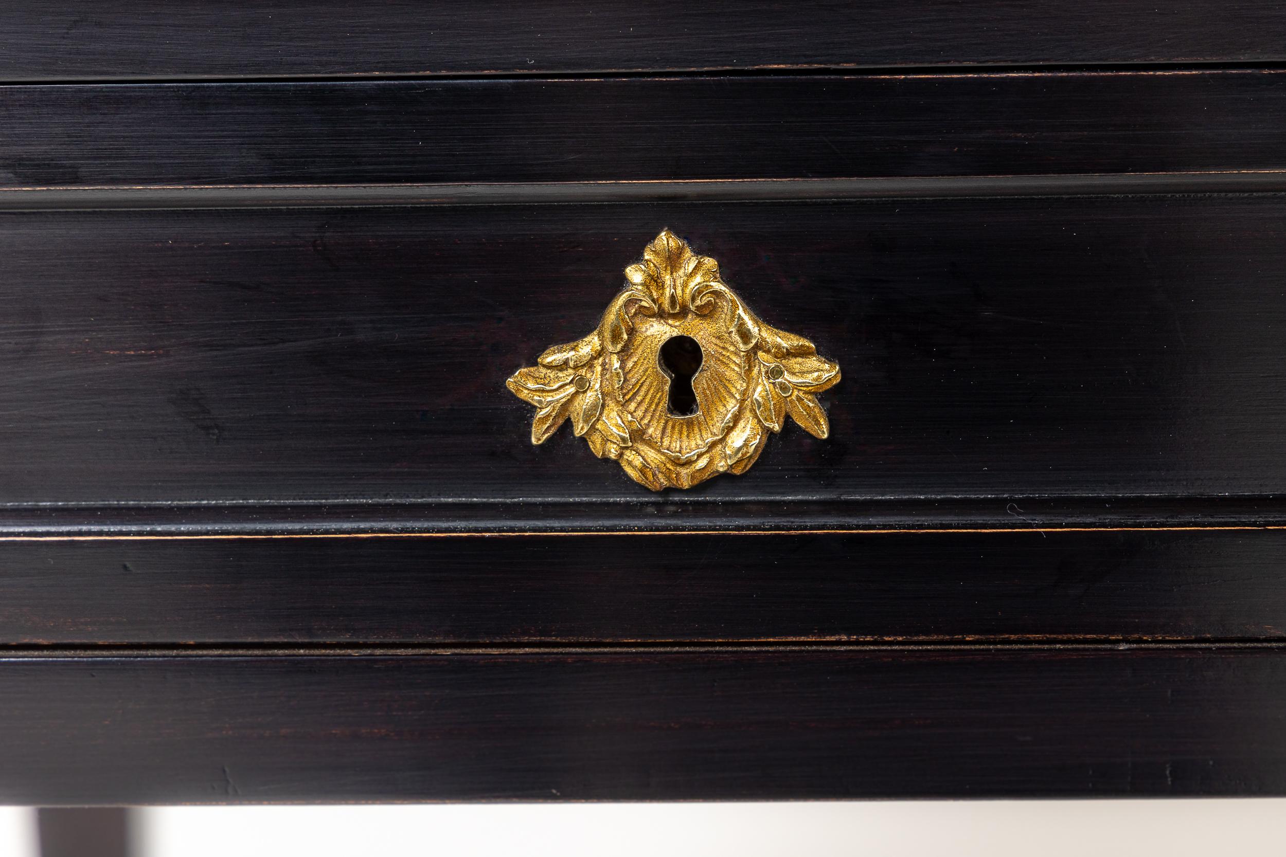 Mid-20th Century Large Scale French Ebonised Bureau Plat For Sale