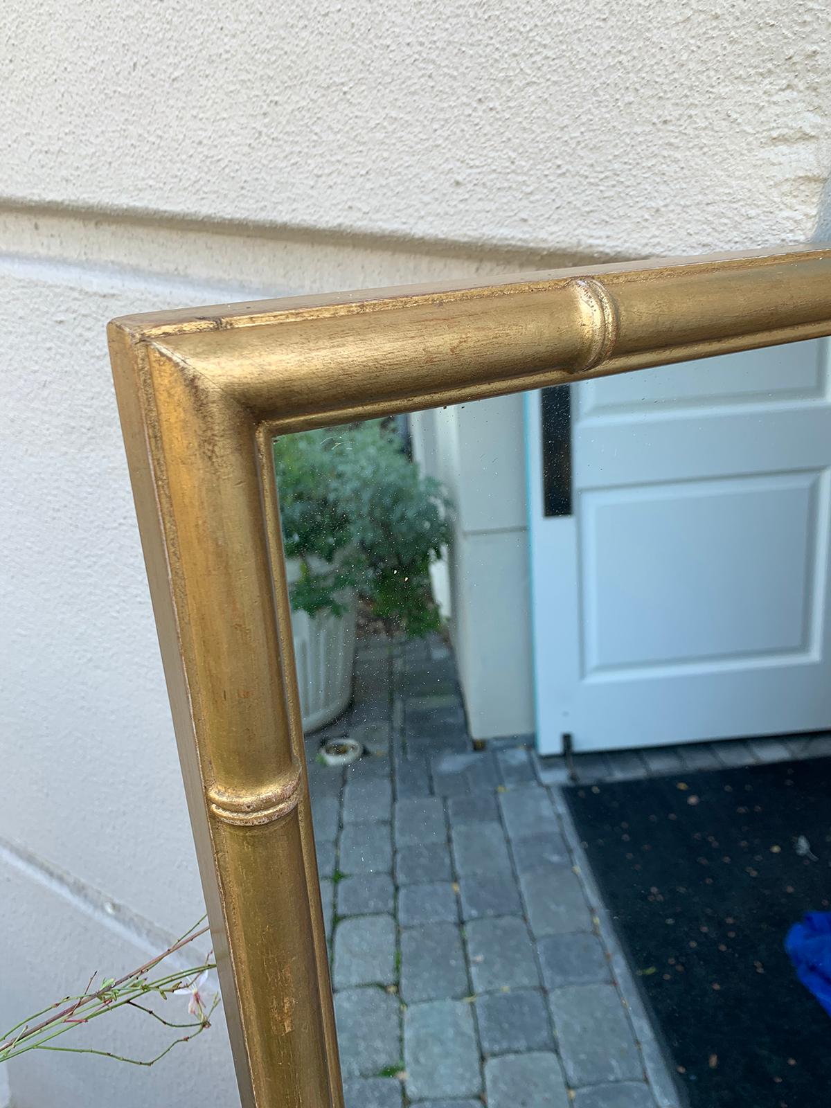Large Scale French Faux Bamboo Gilded Mirror, circa 1900 In Good Condition In Atlanta, GA