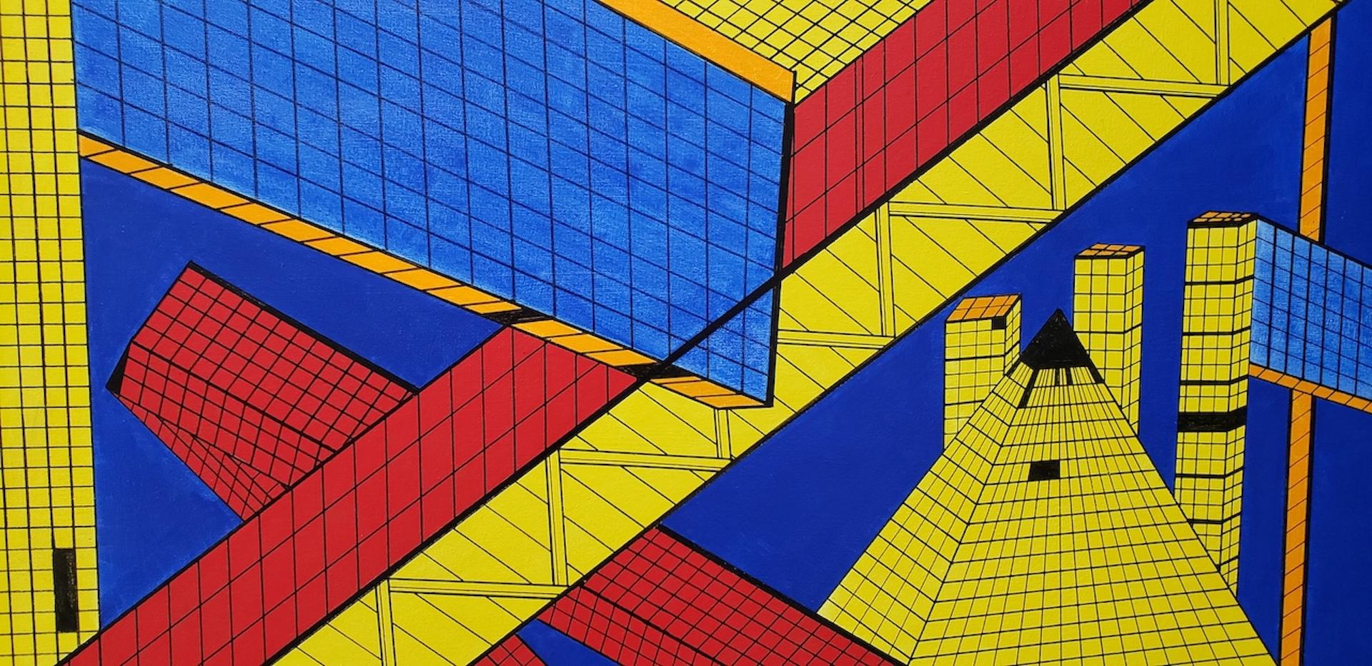 Peinture abstraite géométrique à grande échelle de Dee Brown

Fantastique acrylique originale sur toile de Dee Brown.

Le tableau est en bon état, avec quelques petites éraflures dues à l'âge.

Bien qu'elle ne soit pas datée, nous pensons