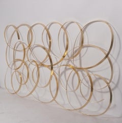 Large Scale Gilt Metal Wall Sculpture 70" x 40" attributed to William Bowie