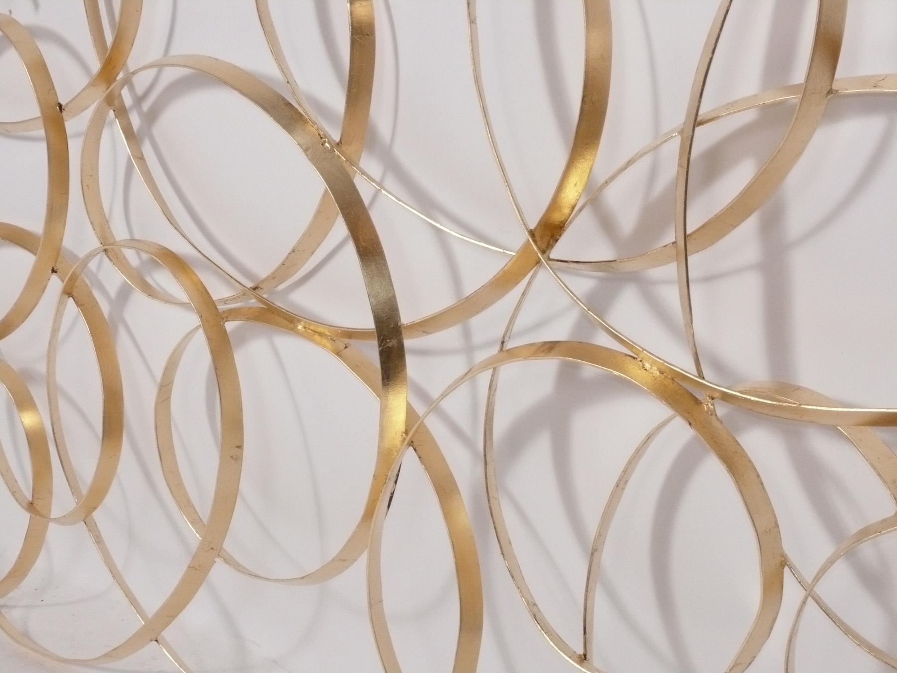 Mid-Century Modern Large Scale Gilt Metal Wall Sculpture 70