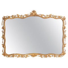 Large Scale Gilt Oak Leaf Branches Mirror