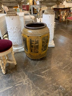 Large Scale Glazed Oriental Urn