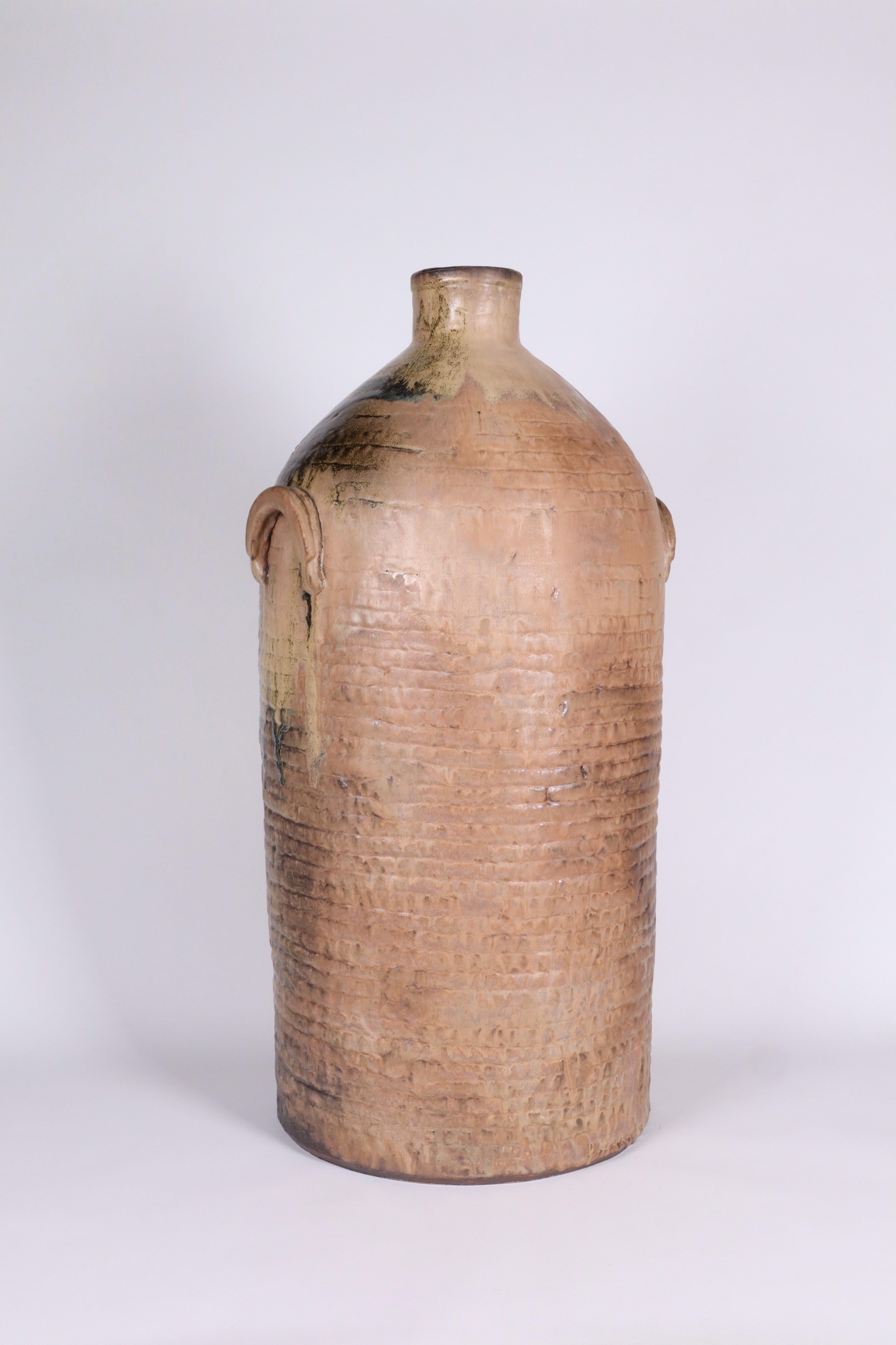 Large-Scale Glazed Stoneware Vessel by Contemporary Ceramist Ebitenyefa Baralaye For Sale 12