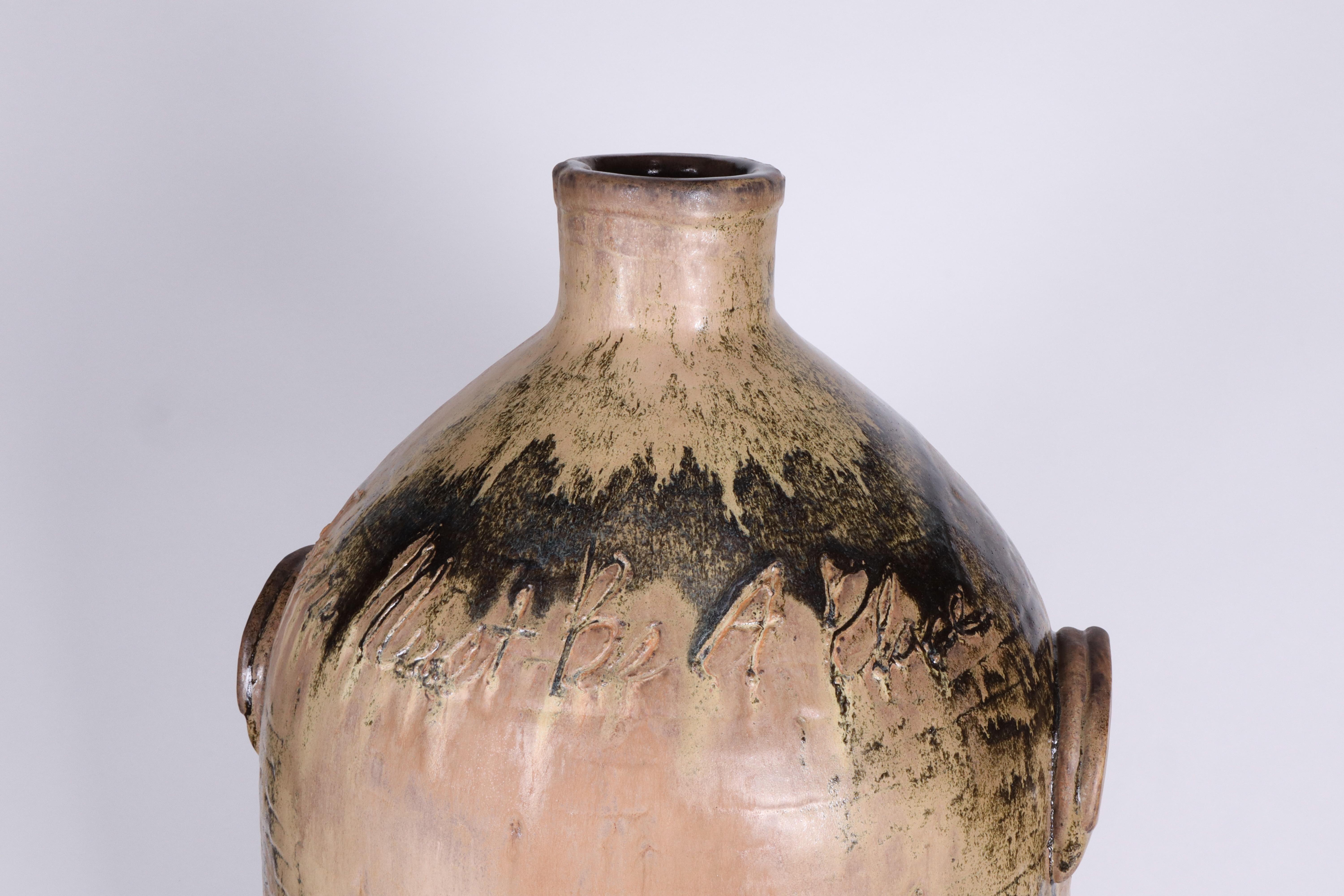 Large-Scale Glazed Stoneware Vessel by Contemporary Ceramist Ebitenyefa Baralaye For Sale 13