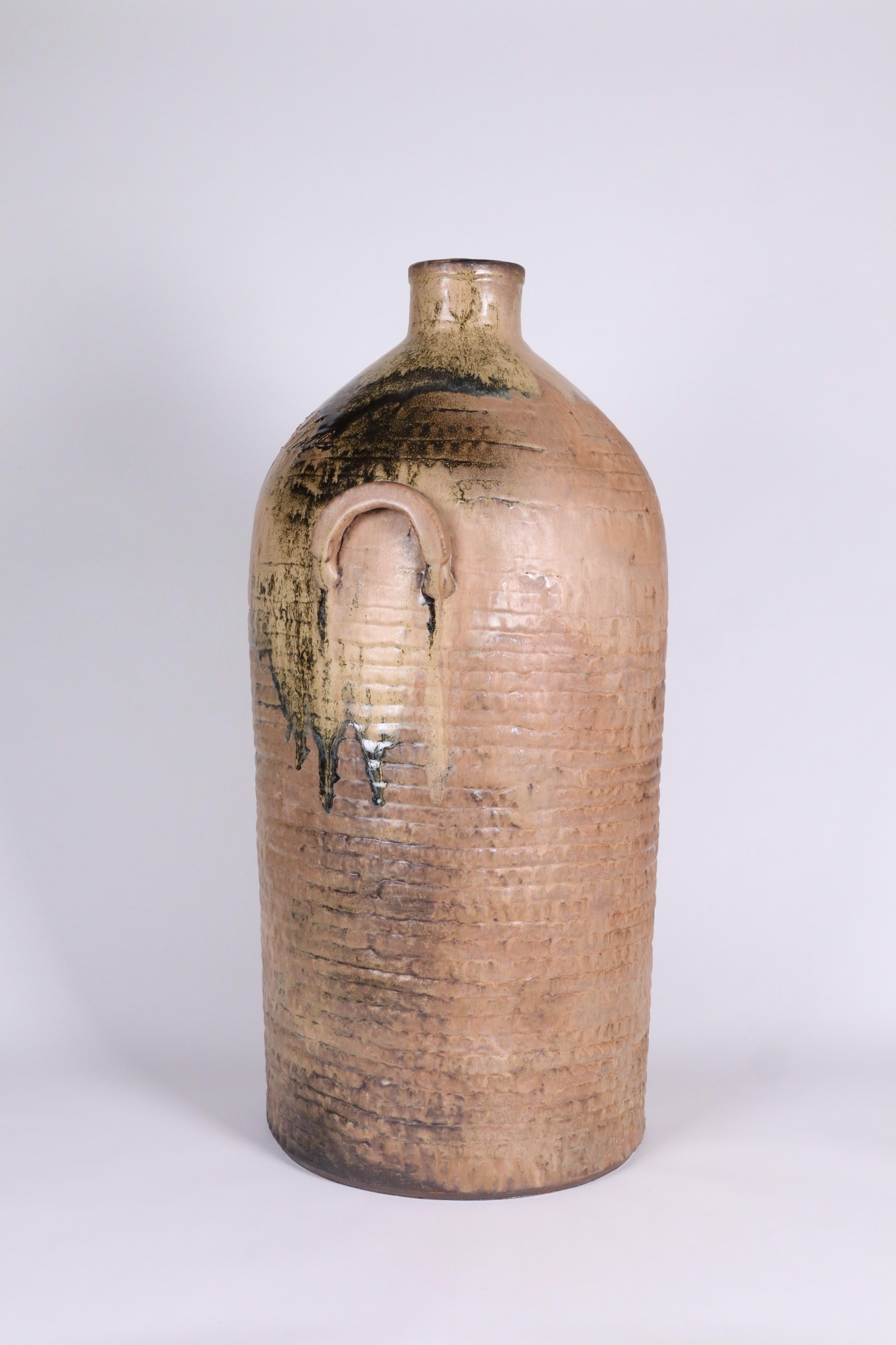 Clay Large-Scale Glazed Stoneware Vessel by Contemporary Ceramist Ebitenyefa Baralaye For Sale