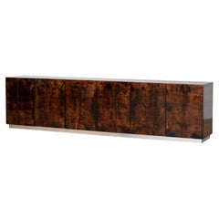 Large-Scale Goatskin Sideboard by Aldo Tura Italy, 1970s