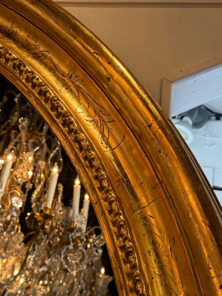 Grands miroirs Louis Philippe dorés à l'or Bon état - En vente à Dallas, TX