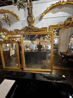 Large Scale Gold Louis Philippe Mirror with Mercury Glass