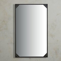 French Art Deco Wrought Iron Mirror, 1940s