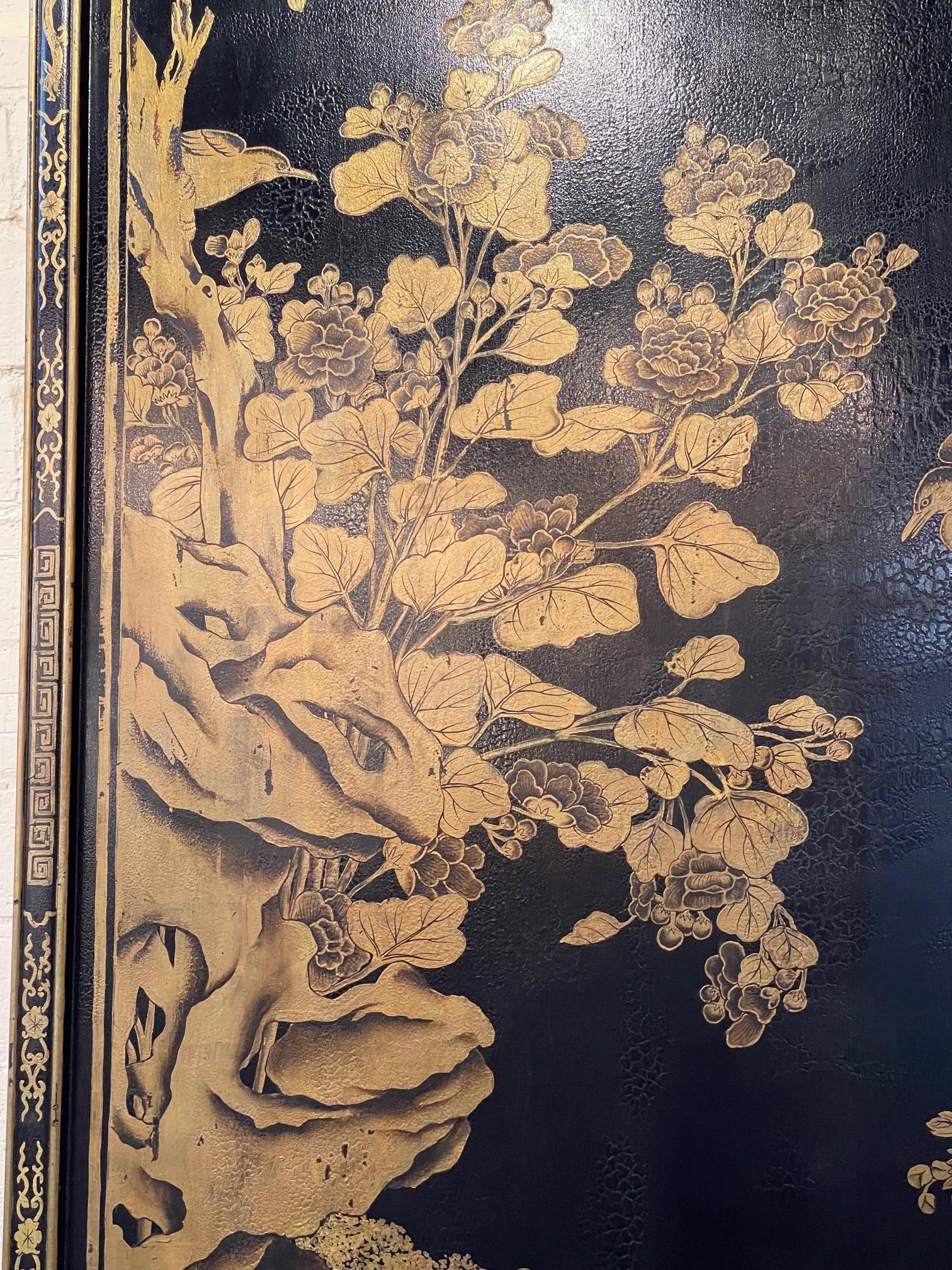 Large Scale Hand Painted Chinoiserie Panel 2