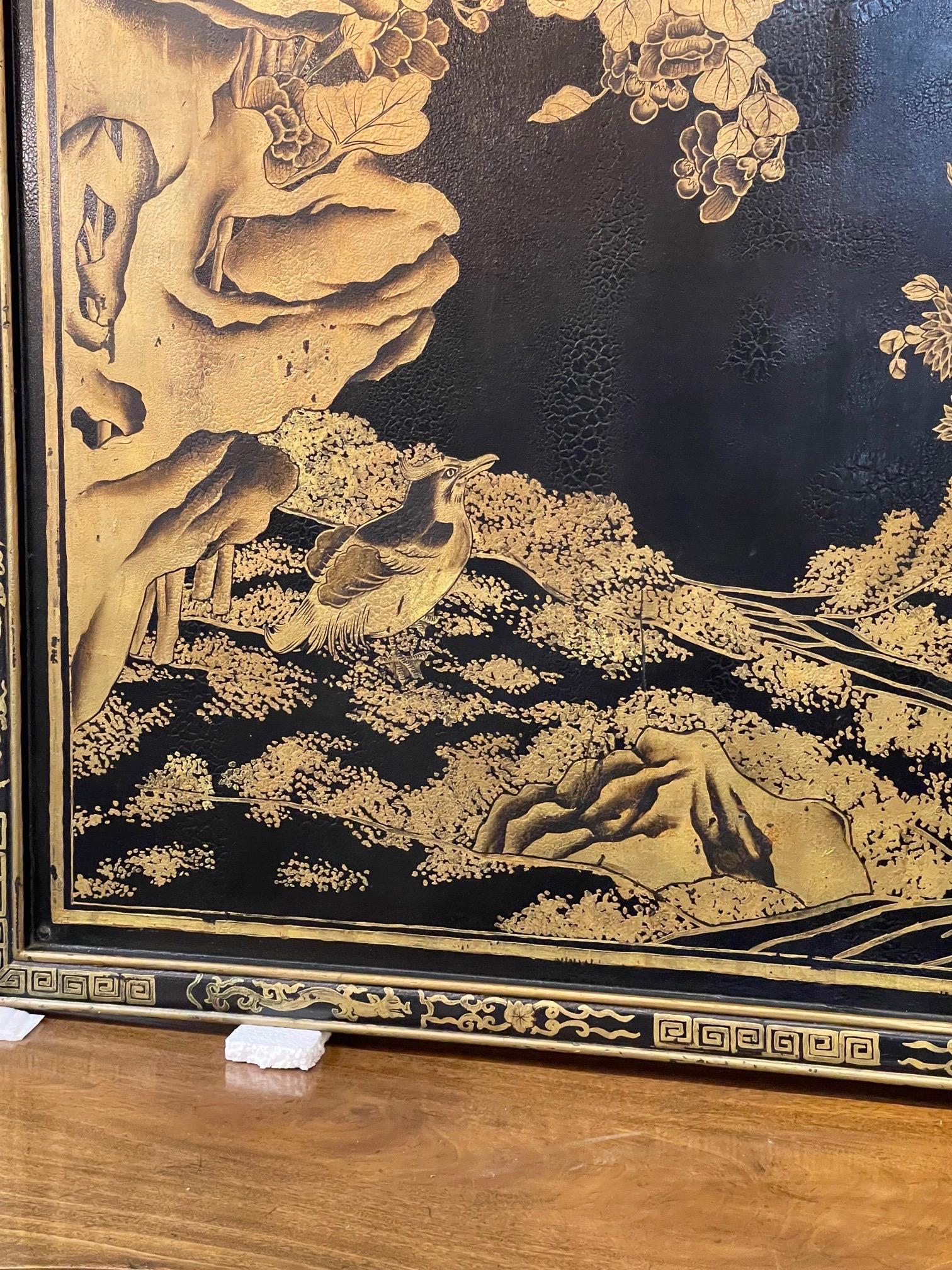 Large Scale Hand Painted Chinoiserie Panel 3