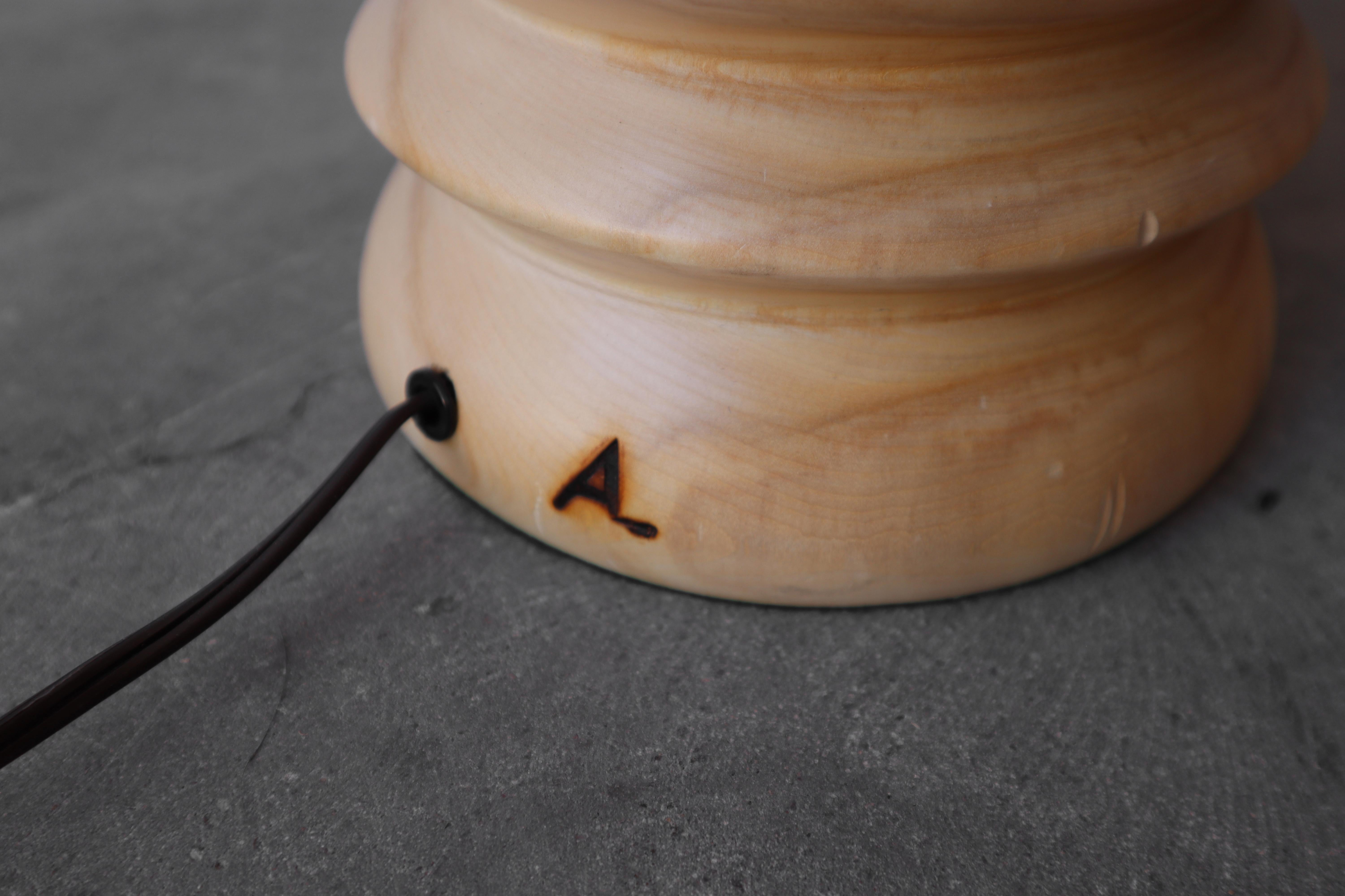 20th Century Large Scale Hand Turned Craftsman Table Lamp For Sale