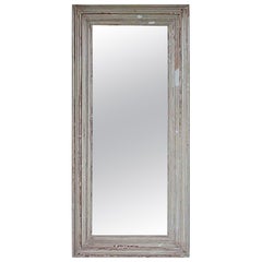 Large Scale Handmade Wood Mirror Made from 1890s Reclaimed Wood