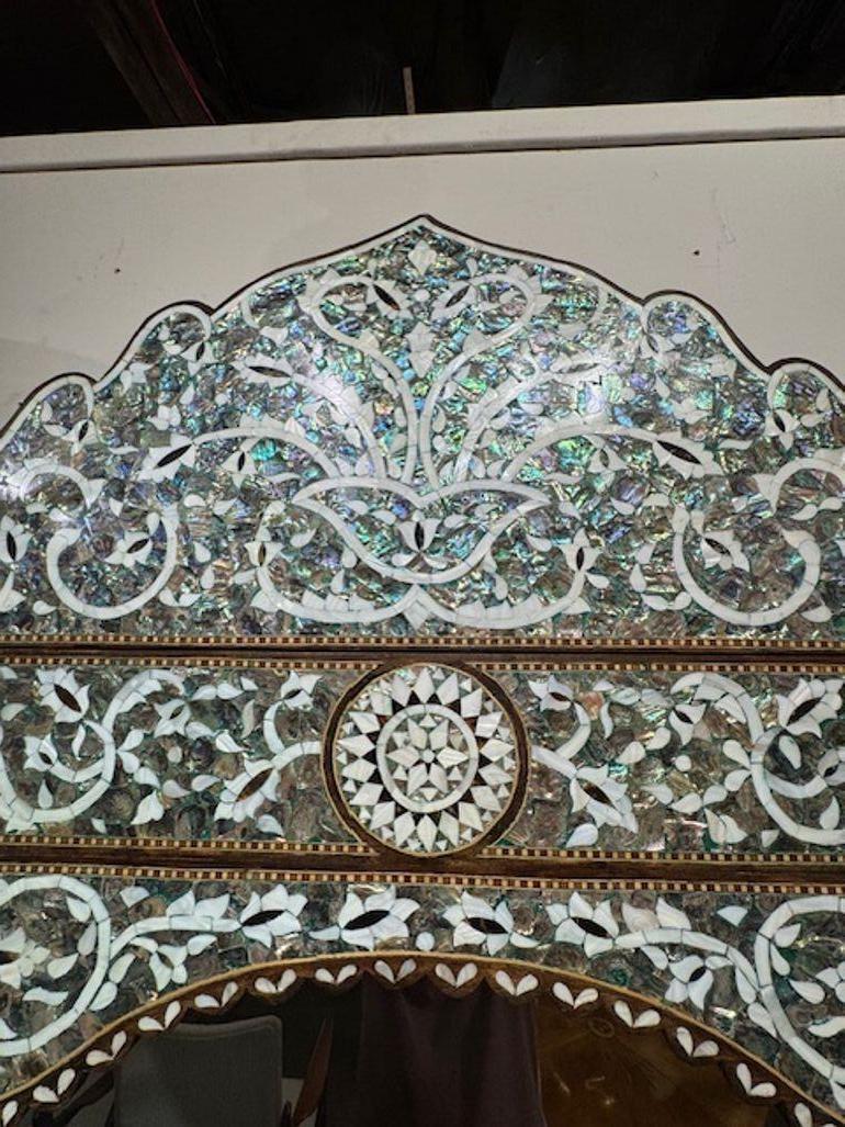 Inlay Large Scale Inlaid Mother of Pearl Floor Mirror from Syria