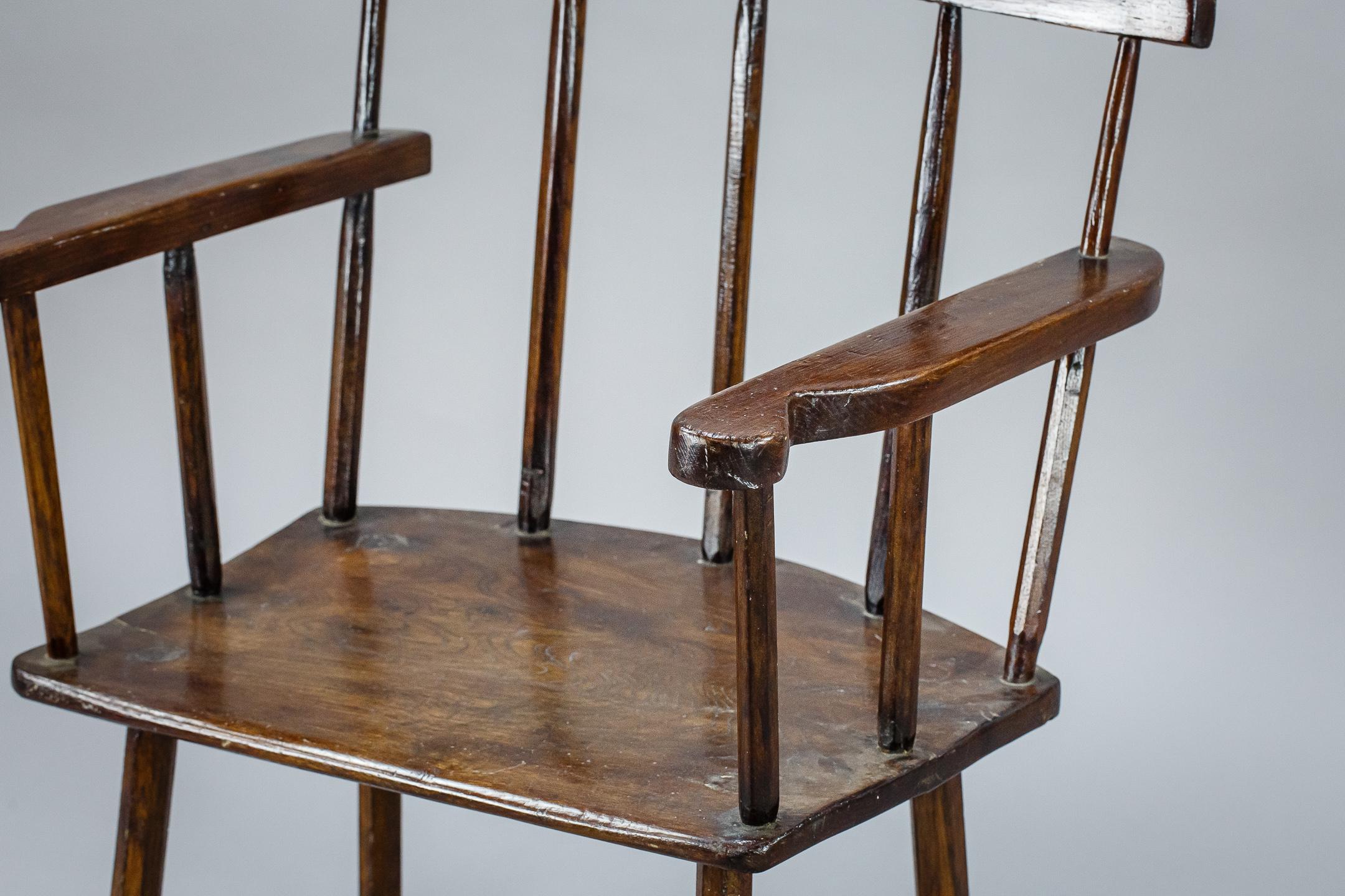 Late 19th early 20th century irish stick or hedge chair.