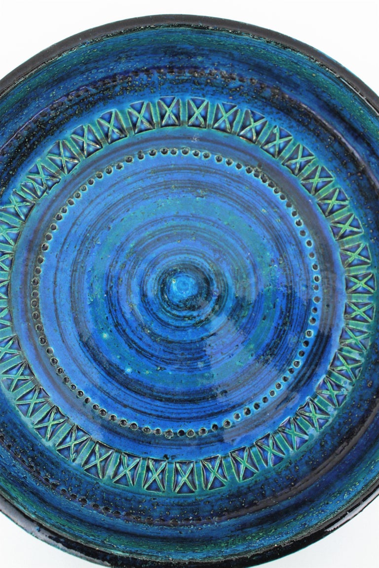 Large Scale Italian Aldo Londi Bitossi Rimini Blue Glazed Ceramic ...