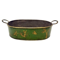 Large Scale Italian Chinoiserie Decorated Tole Jardinière or Planter
