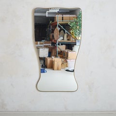 Large Scale Italian Curved Brass Frame Mirror No. 07, 1970s