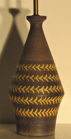 Large Stoneware Lamp by Aldo Londi for Bitossi