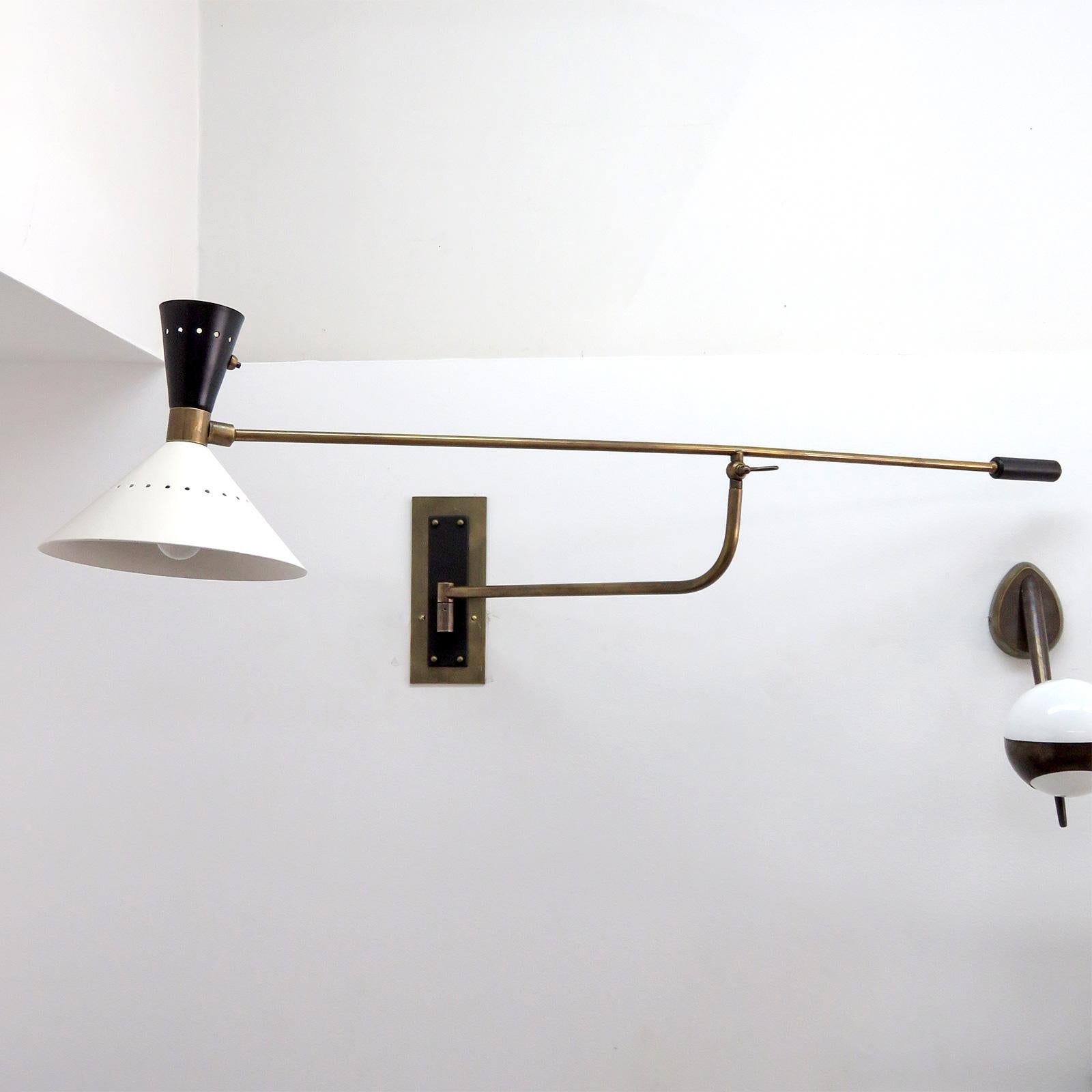 Mid-Century Modern Large Scale Italian Swing Wall Light