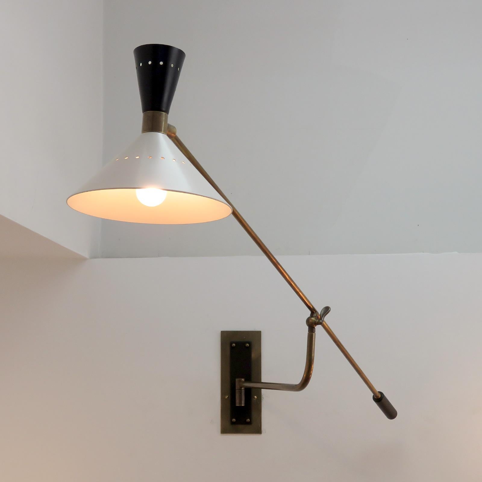 Large Scale Italian Swing Wall Light In New Condition In Los Angeles, CA