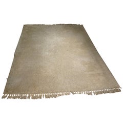 Retro Large Scale Ivory Color Wool Rug