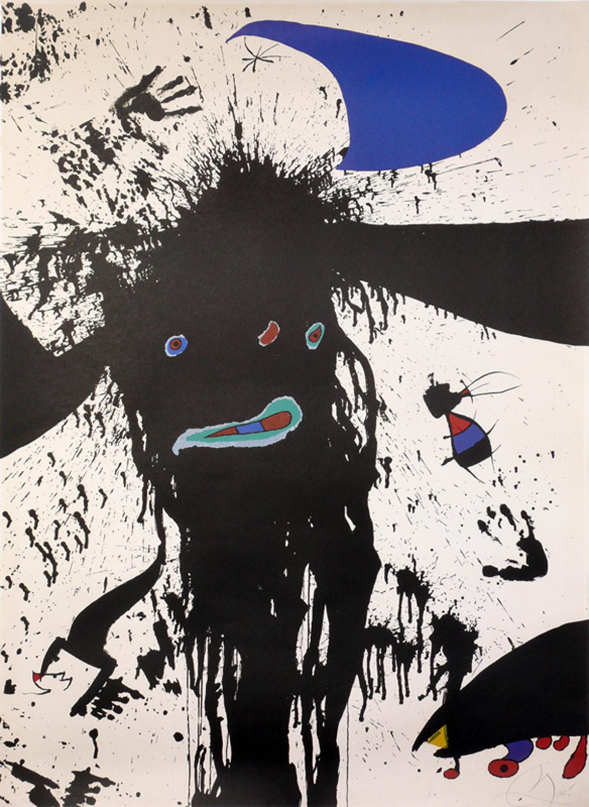 Selection of Large Scale Joan Miro Color Screenprints, French, circa 1960s.  They are priced at $850 each or $1500 for the pair. They measure an impressive 35