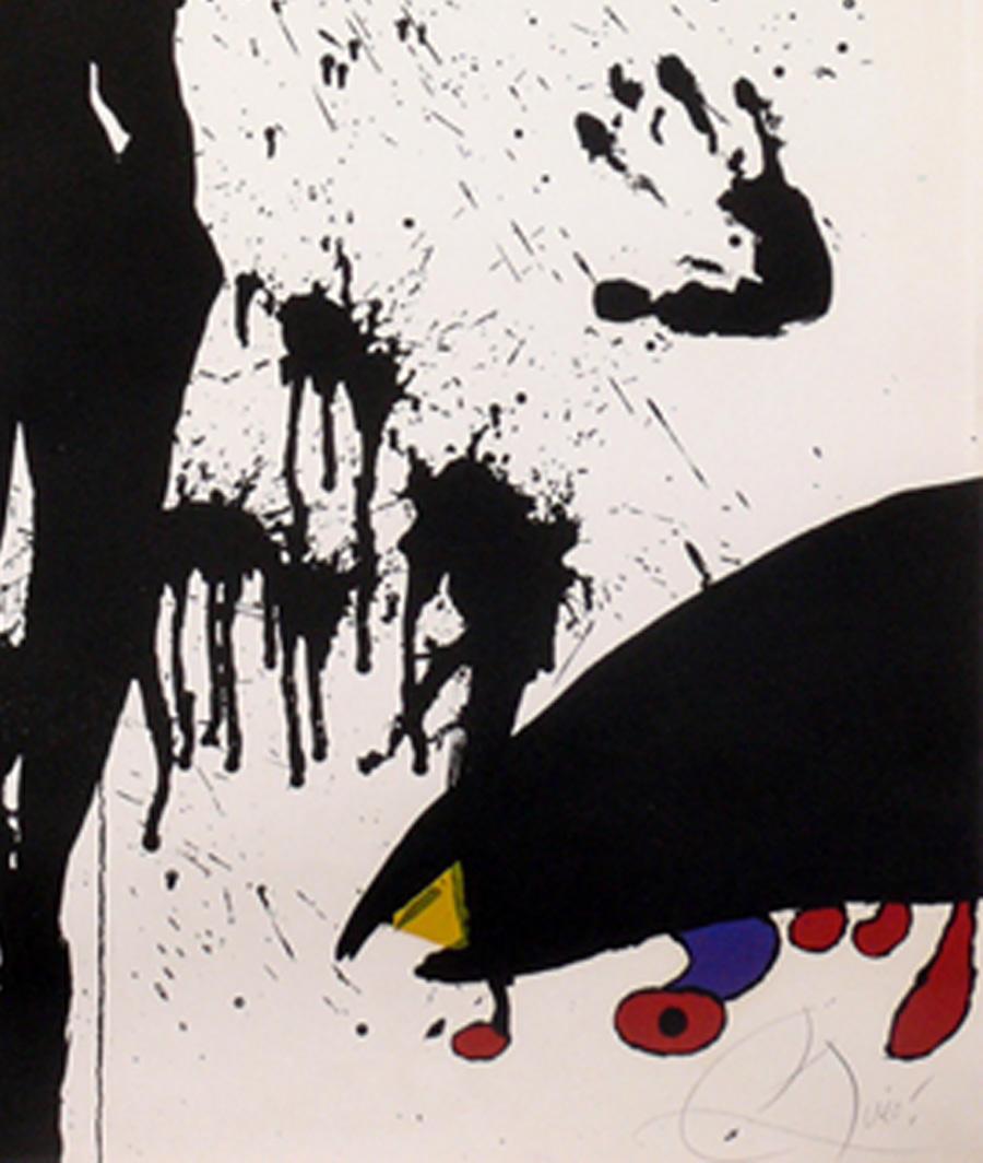 Mid-Century Modern Large Scale Joan Miro Color Screenprints in Vibrant Colors For Sale