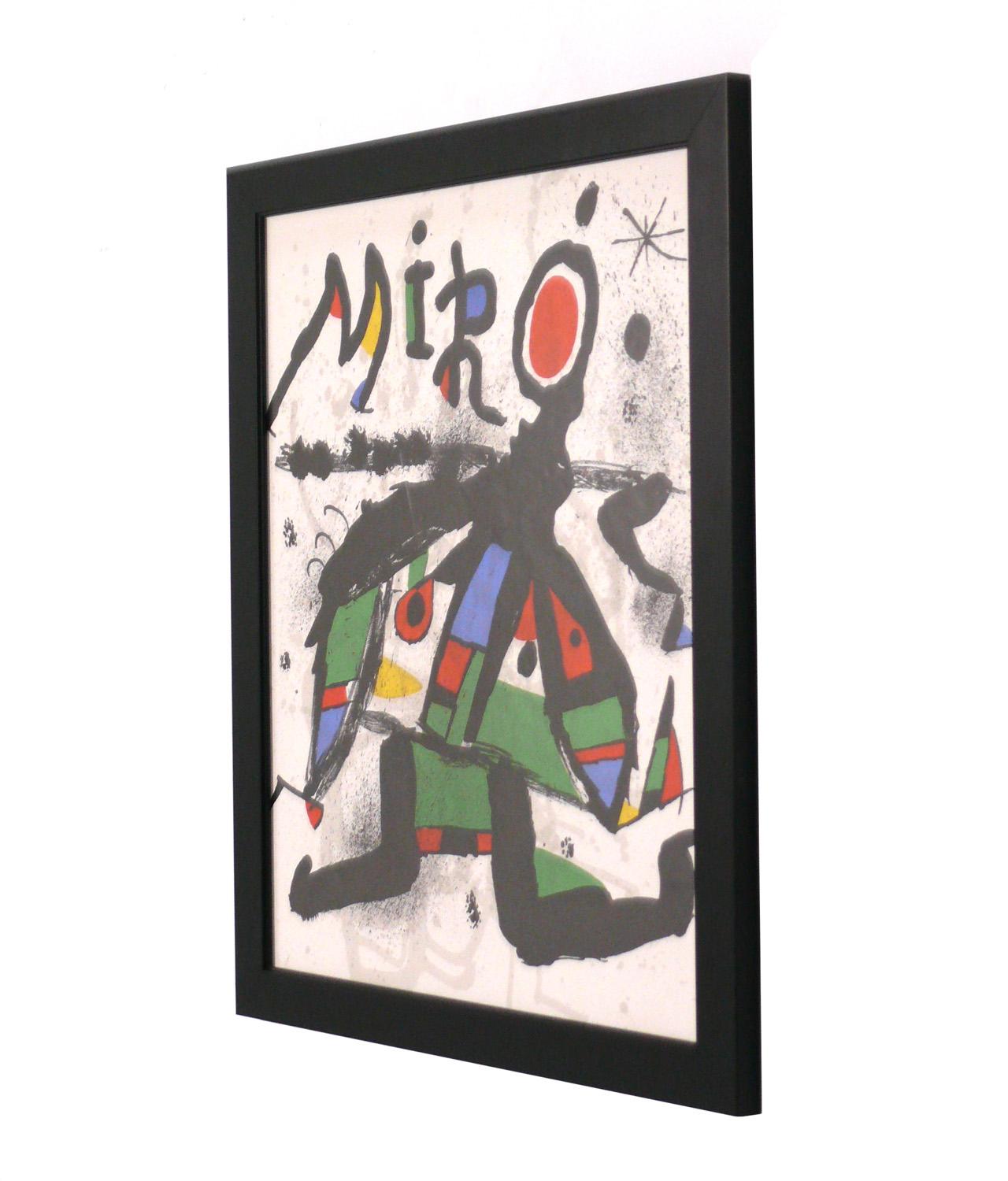 Mid-Century Modern Large Scale Joan Miro Screenprints in Vibrant Colors For Sale