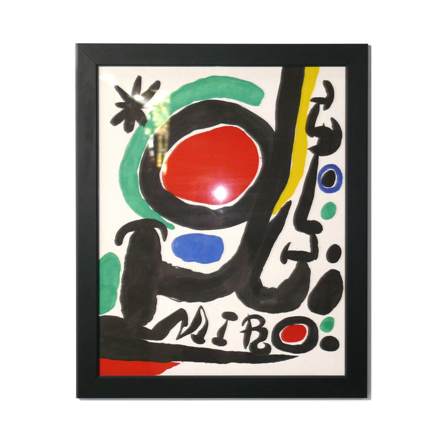 Mid-20th Century Large Scale Joan Miro Screenprints in Vibrant Colors For Sale