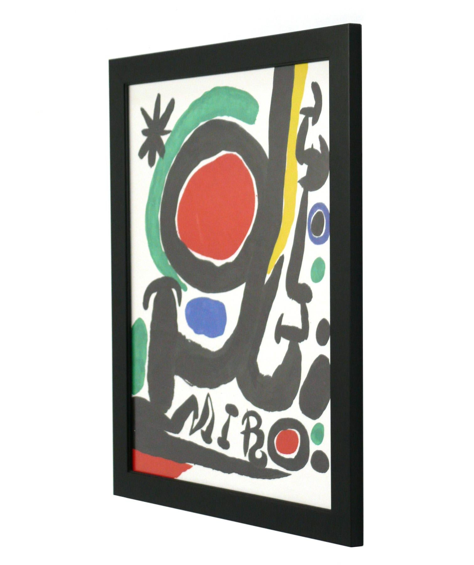 Glass Large Scale Joan Miro Screenprints in Vibrant Colors For Sale