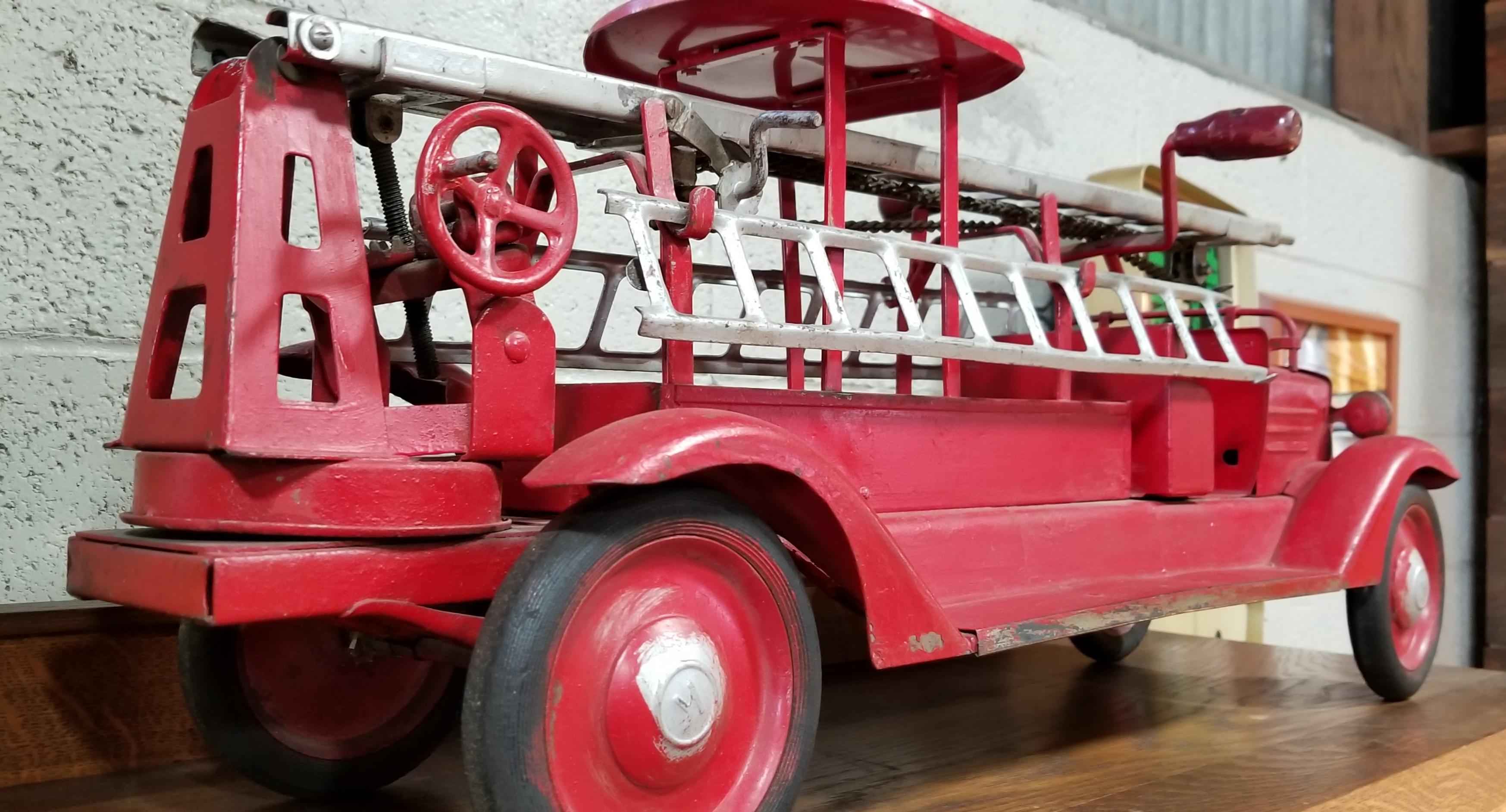 big red fire truck toy