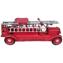 Antique Large-Scale Keystone Ride-On Toy Fire Truck 