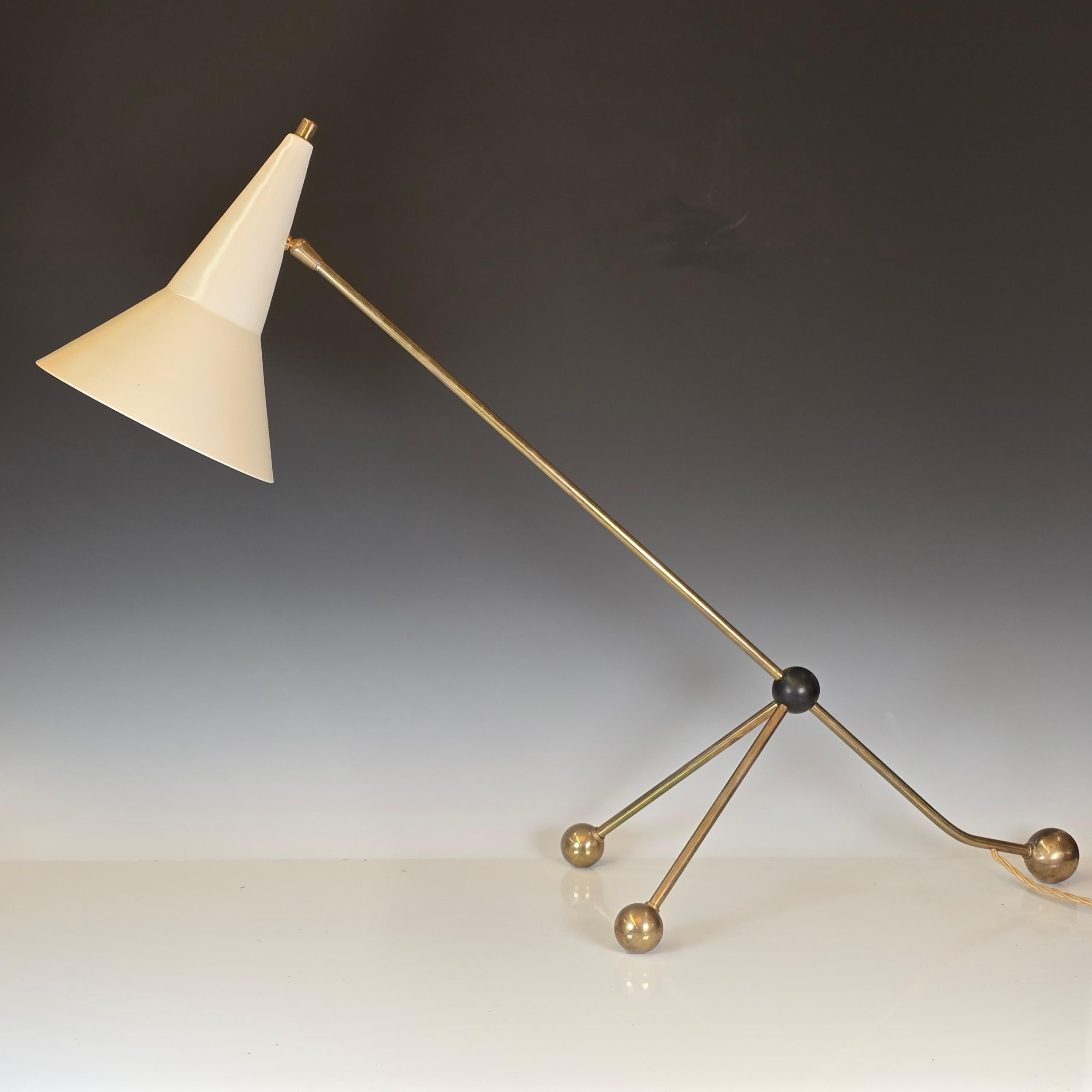 Aluminum Large Scale Lamp by Otto Kolb For Sale