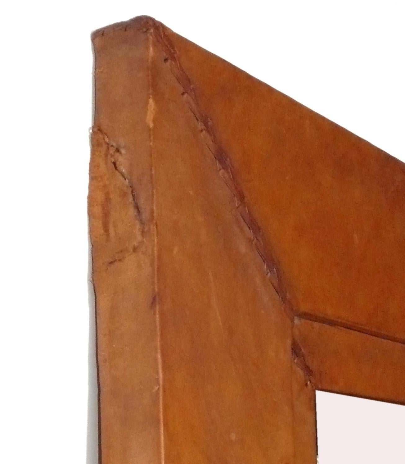 Miroir en cuir à grande échelle 86,5 