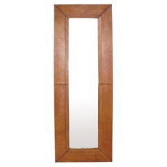 Large Scale Leather Mirror 86.5"H x 31.5"W