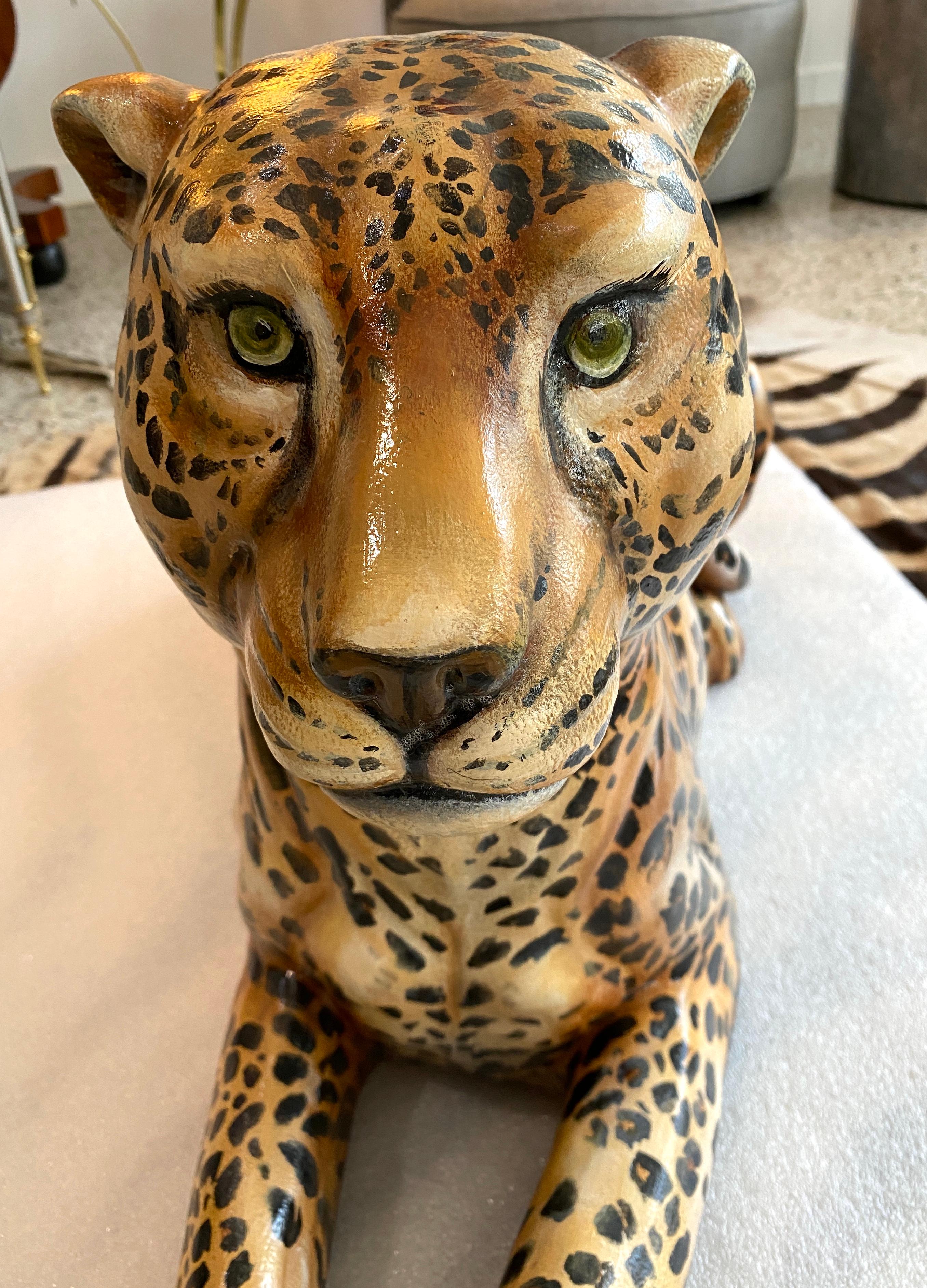 20th Century Large Scale Leopard Figure For Sale