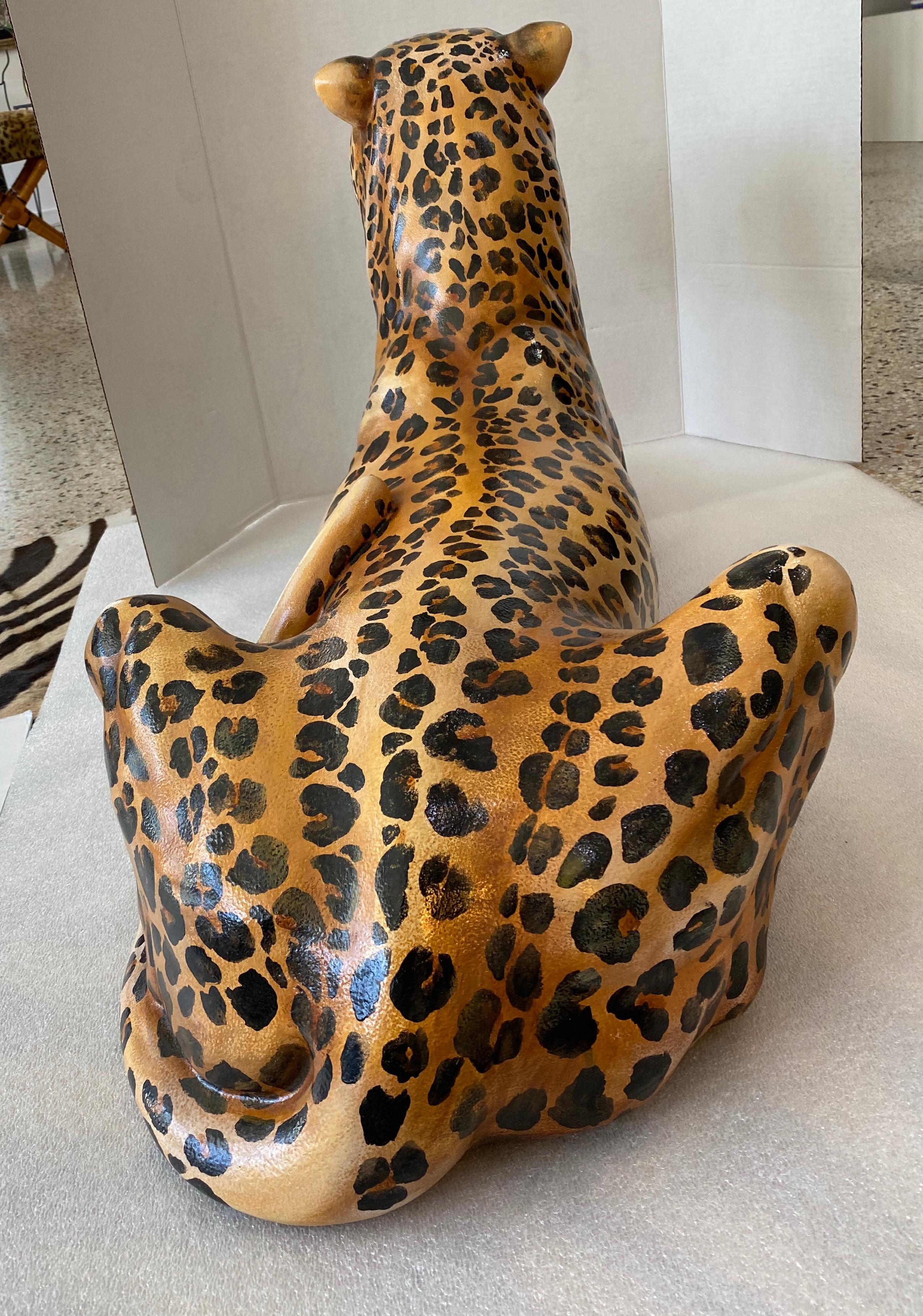 Modern Large Scale Leopard Figure For Sale