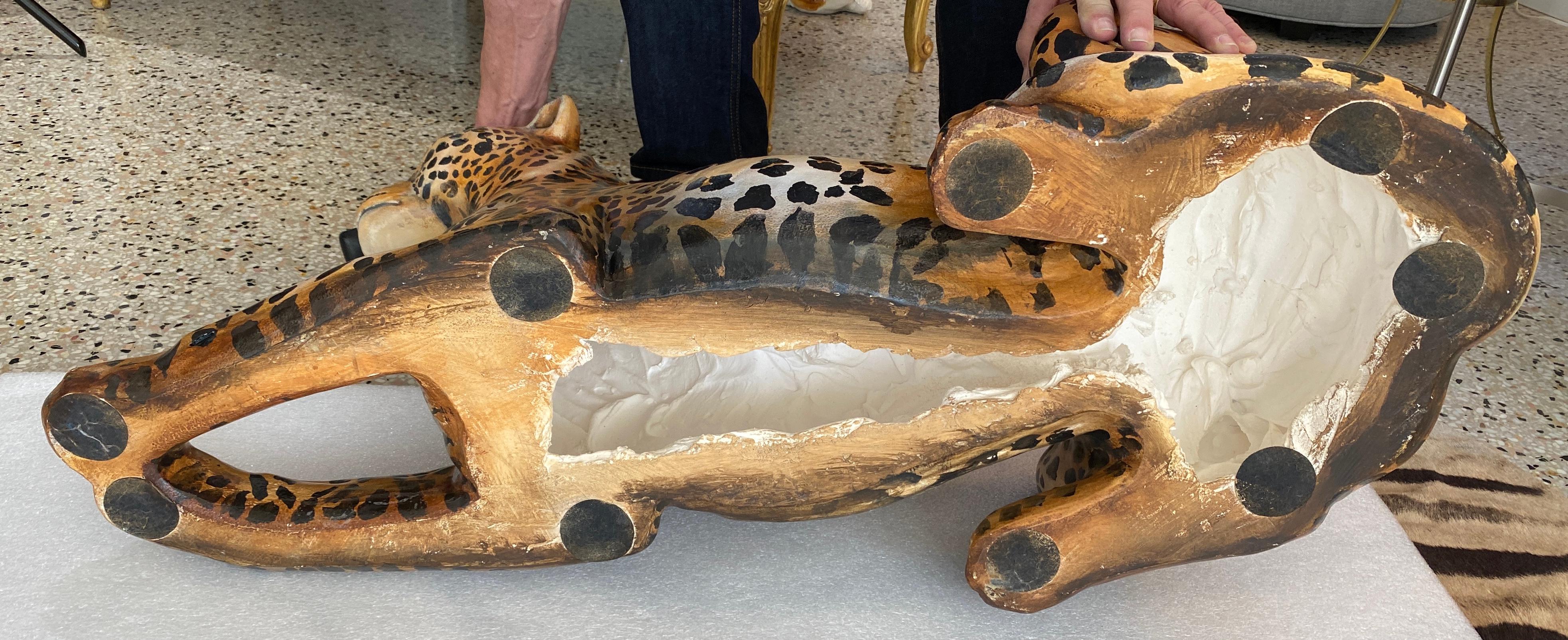 Large Scale Leopard Figure In Good Condition For Sale In West Palm Beach, FL