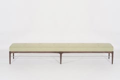 Linear Bench in Natural Walnut Series 96 by Stamford Modern