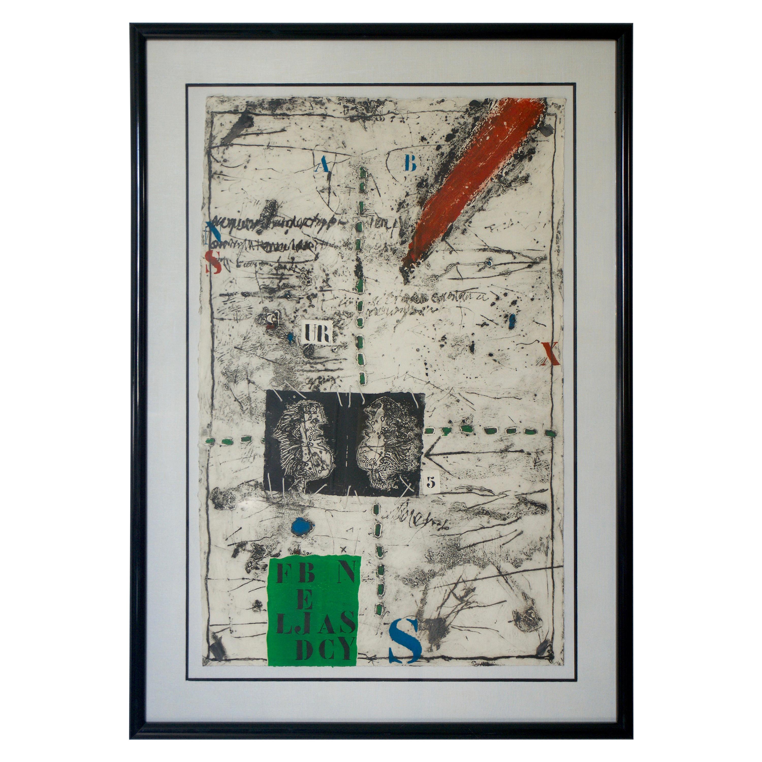James Coignard French Artist Large Scale Mixed Media Etching Proof 