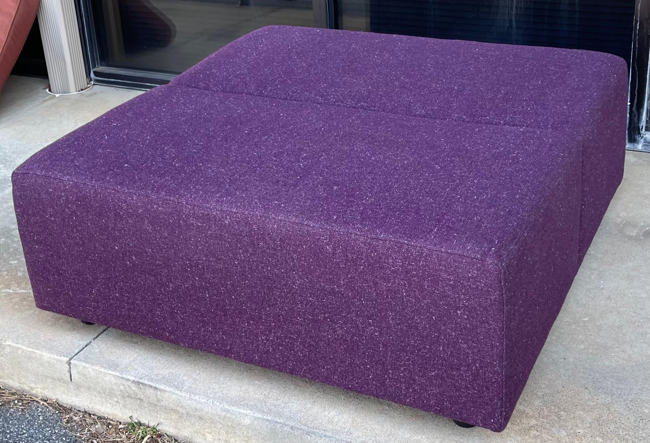 Upholstery Large Scale Mid-Century Modern Ottoman By The Coalesse Div. Of Steelcase