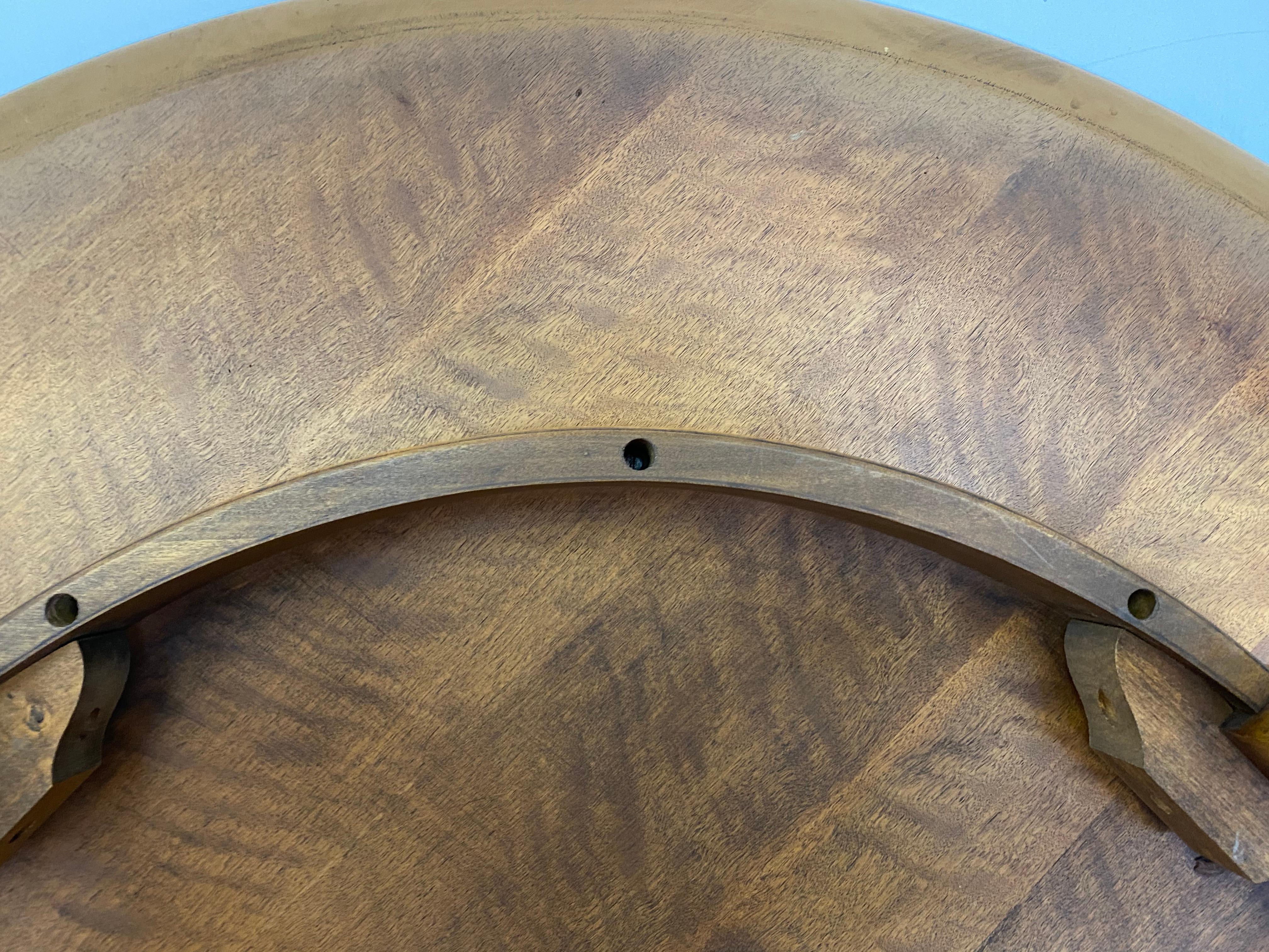 Large Scale Mid Century Round Walnut Coffee Table by Henredon, c.1960 3