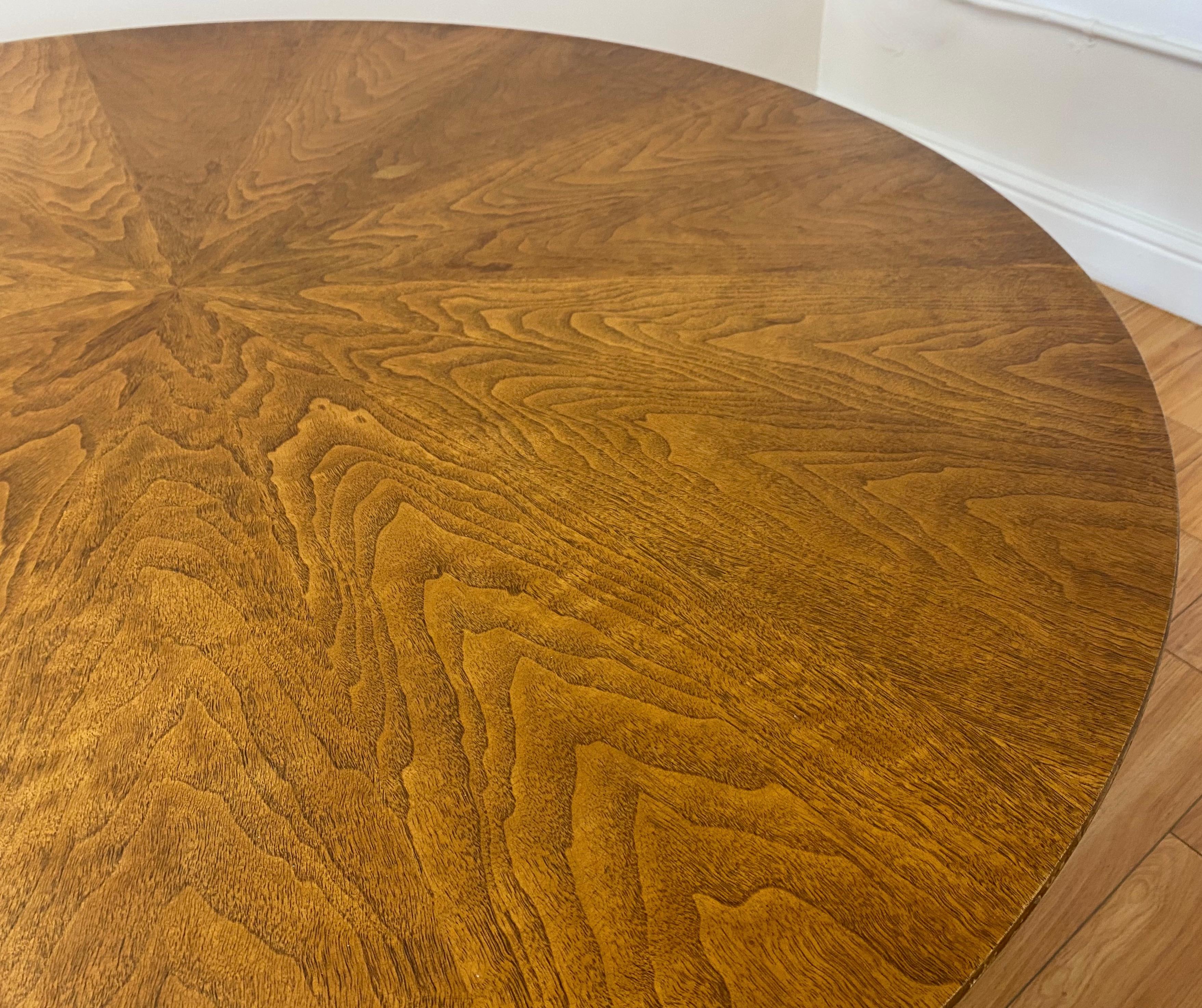 Mid-Century Modern Large Scale Mid Century Round Walnut Coffee Table by Henredon, c.1960